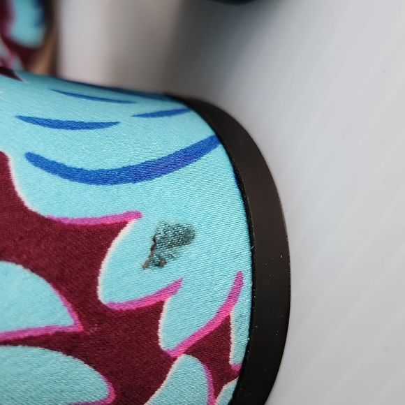 J. Crew Blue and Burgundy Sling Back Heels - Picture 6 of 10